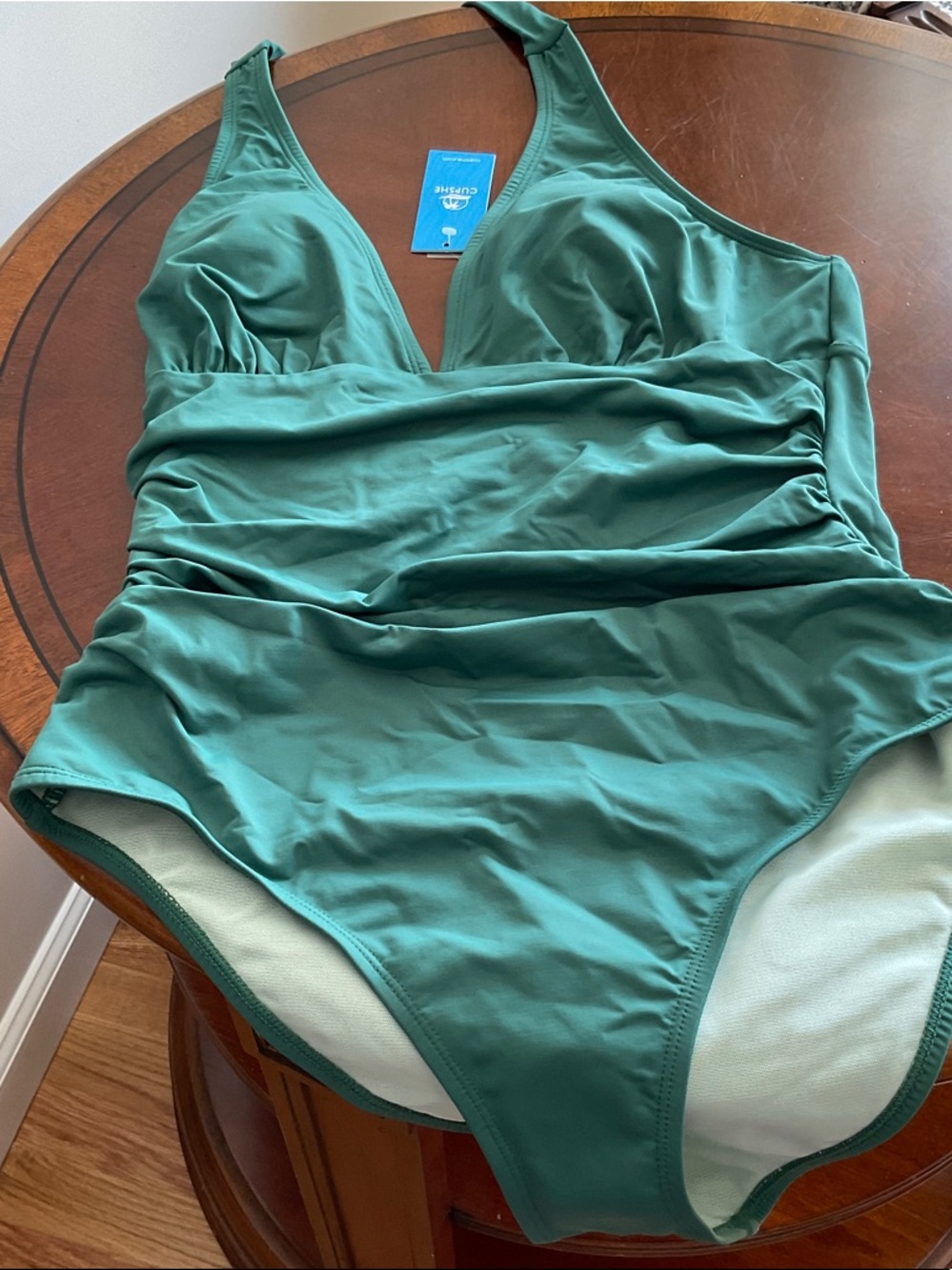 Cupshe Teal Green Slim & Sculpt One-Piece Swimsuit